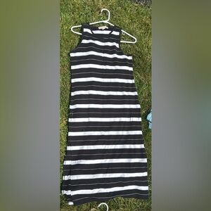 Michael Kors, black/white striped dress, size 6